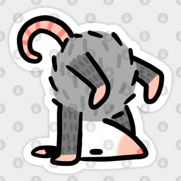 headstand Sticker by Possum Mood